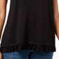 Style & Co Women's Short Sleeve Jewel Neck T-Shirt Black Size Small