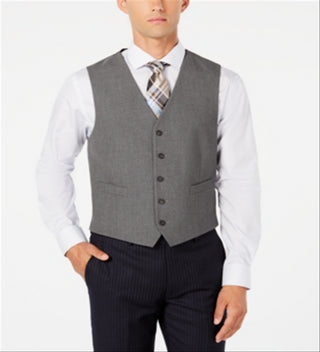 Ryan Seacrest Men's Suit Vest Modern Fit Stretch Gray Size Small