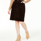 Charter Club Women's Corduroy Tummy Control Skirt Brown Size 10