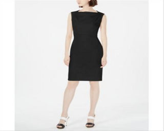 Calvin Klein Women's Sleeveless Knee Length Sheath Dress Black Size 4