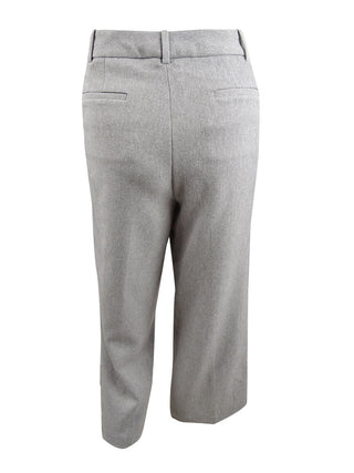 Calvin Klein Women's Zipper Pocket Cropped Twill Pants Gray Size 22W
