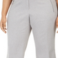 Calvin Klein Women's Zipper Pocket Cropped Twill Pants Gray Size 22W