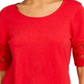 Charter Club Women's Cotton Lace TrimTop Red Size Small