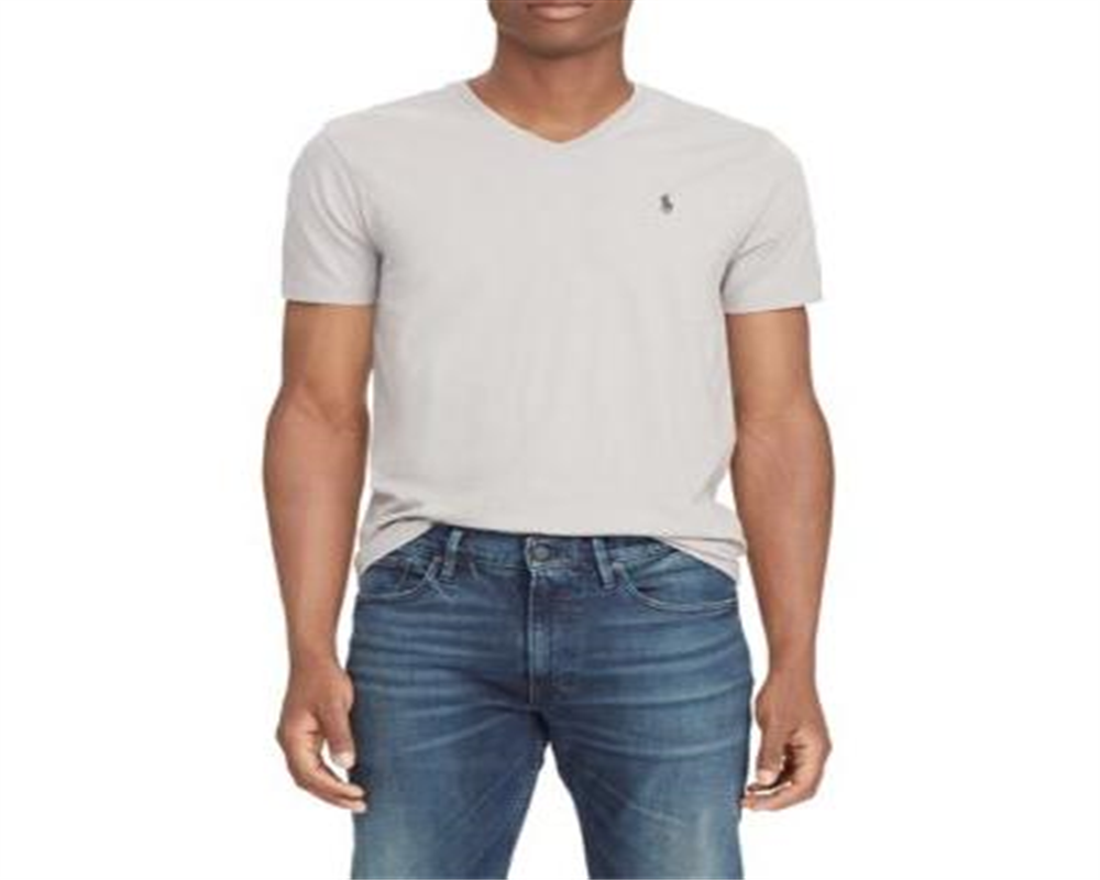 Polo Ralph Lauren Men's Classic Fit V Neck T-Shirt Gray Size Medium