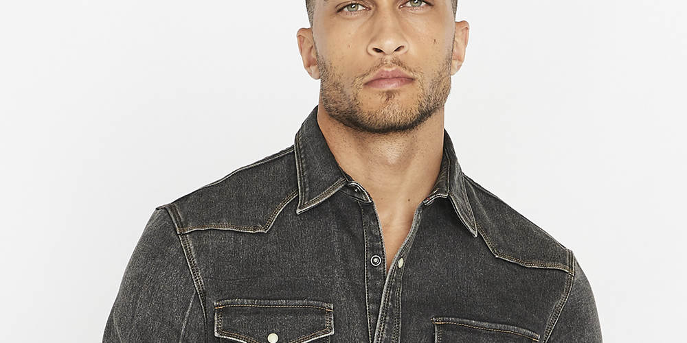 Buffalo David Bitton Men's Long Sleeve Slim Fit Button Down Casual Shirt Black  Size Small