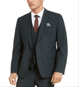 Bar III Men's Slim Fit Active Stretch Solid Suit Jacket Black Size 40