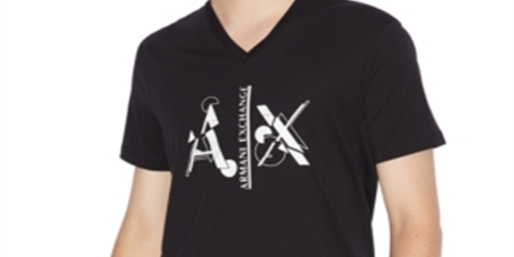 AX Armani Exchange Men's Classic Fit T-Shirt Black Size X-Large