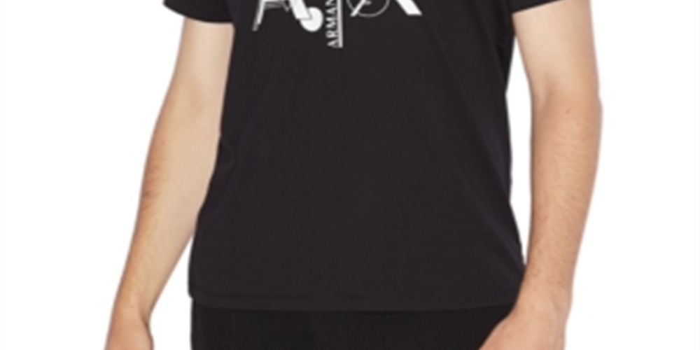 AX Armani Exchange Men's Classic Fit T-Shirt Black Size X-Large