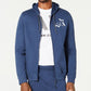 AX Armani Exchange Men's Zip Front Logo Hoodie Blue Size Large