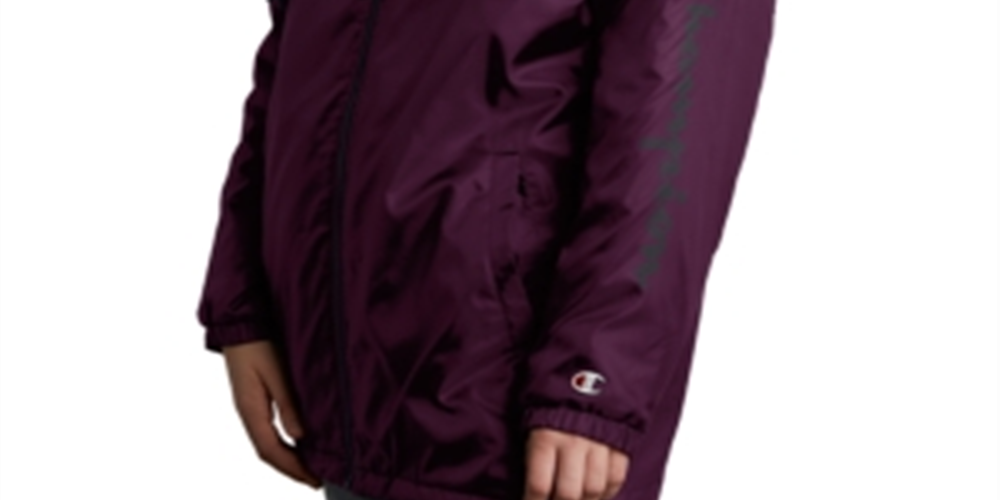 Champion Women's Fleece Lined Stadium Jacket Purple Size XX-Large