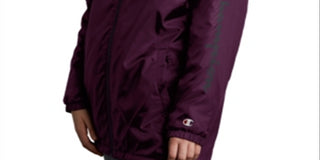 Champion Women's Fleece Lined Stadium Jacket Purple Size XX-Large