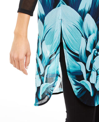 Alfani Women's Floral Print Tunic Black Size Petite Small