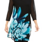 Alfani Women's Floral Print Tunic Black Size Petite Small