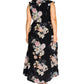 City Chic Women's Plus Floral Knot Front Wrap Dress Black Size 18W