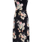City Chic Women's Plus Floral Knot Front Wrap Dress Black Size 18W
