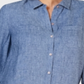 Charter Club Women's Linen Shirt Blue Size Large