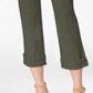 Style & Co Women's Curvy Cuffed Capri Jeans Green Size 18