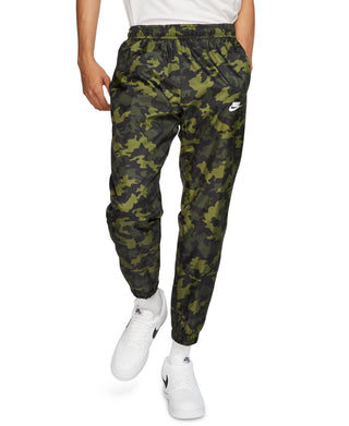 Nike Men's Essential Camo Pants Green Size Medium