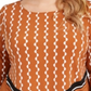 Alfani Women's Printed V Hem Top Black Size 0X