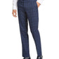 Bar III Men's Woven Plaid Dress Pants Blue Size 38X30