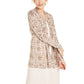 Charter Club Women's Snake Print Cashmere Cardigan Brown Size X-Large