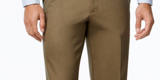 Haggar Men's Premium No Iron Classic Fit Flat Front Pants Green Size 44X32