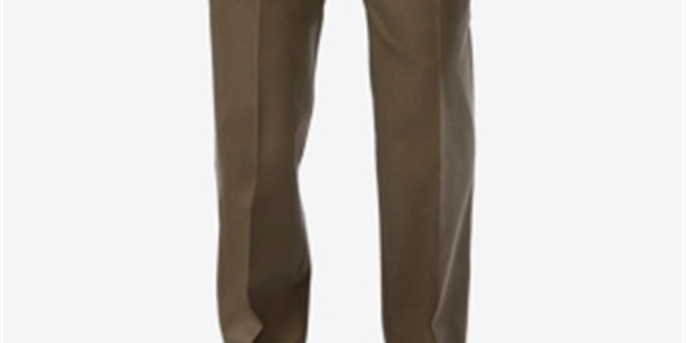 Haggar Men's Premium No Iron Classic Fit Flat Front Pants Green Size 44X32