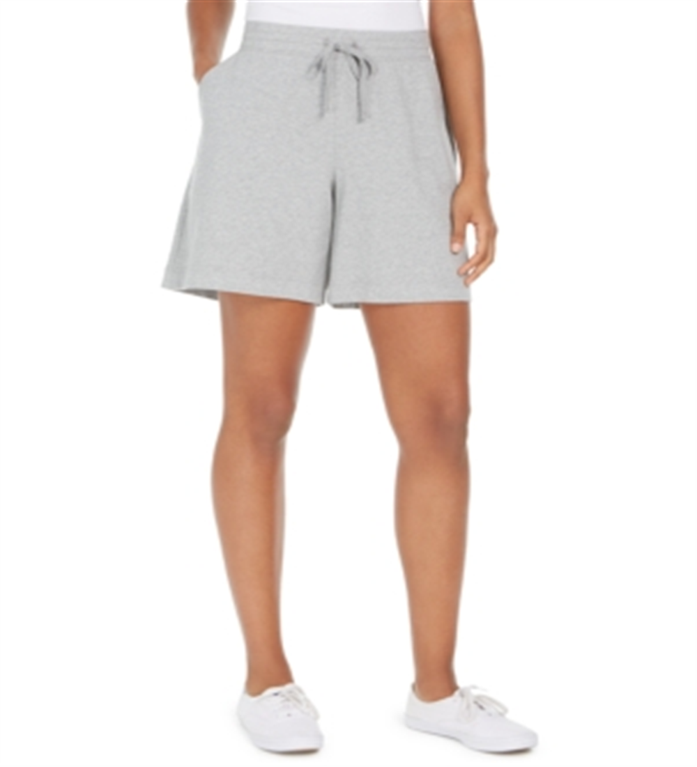 Karen Scott Women's Pull on Drawstring Shorts Gray Size Small