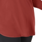 JM Collection Women's Plus Solid Zip Top Red Size 2X