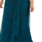 Betsy & Adam Women's Plus Lace Empire Waist Gown -Blue- Size 14W
