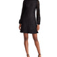 Ralph Lauren Women's New Embroidered Zippered Sheath Dress Black Size 18