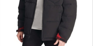 Levi's Men's Sherpa Fleece Hoodie Puffer Jacket Black Size Small