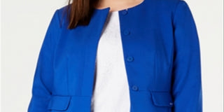 Calvin Klein Women's Wear to Work Jacket Blue Size Petite Small