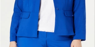 Calvin Klein Women's Wear to Work Jacket Blue Size Petite Small