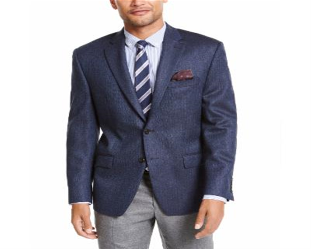 Ralph Lauren Men's Wool Cashmere Blend Classic Fit Herringbone Sport Coat Blue Size 38