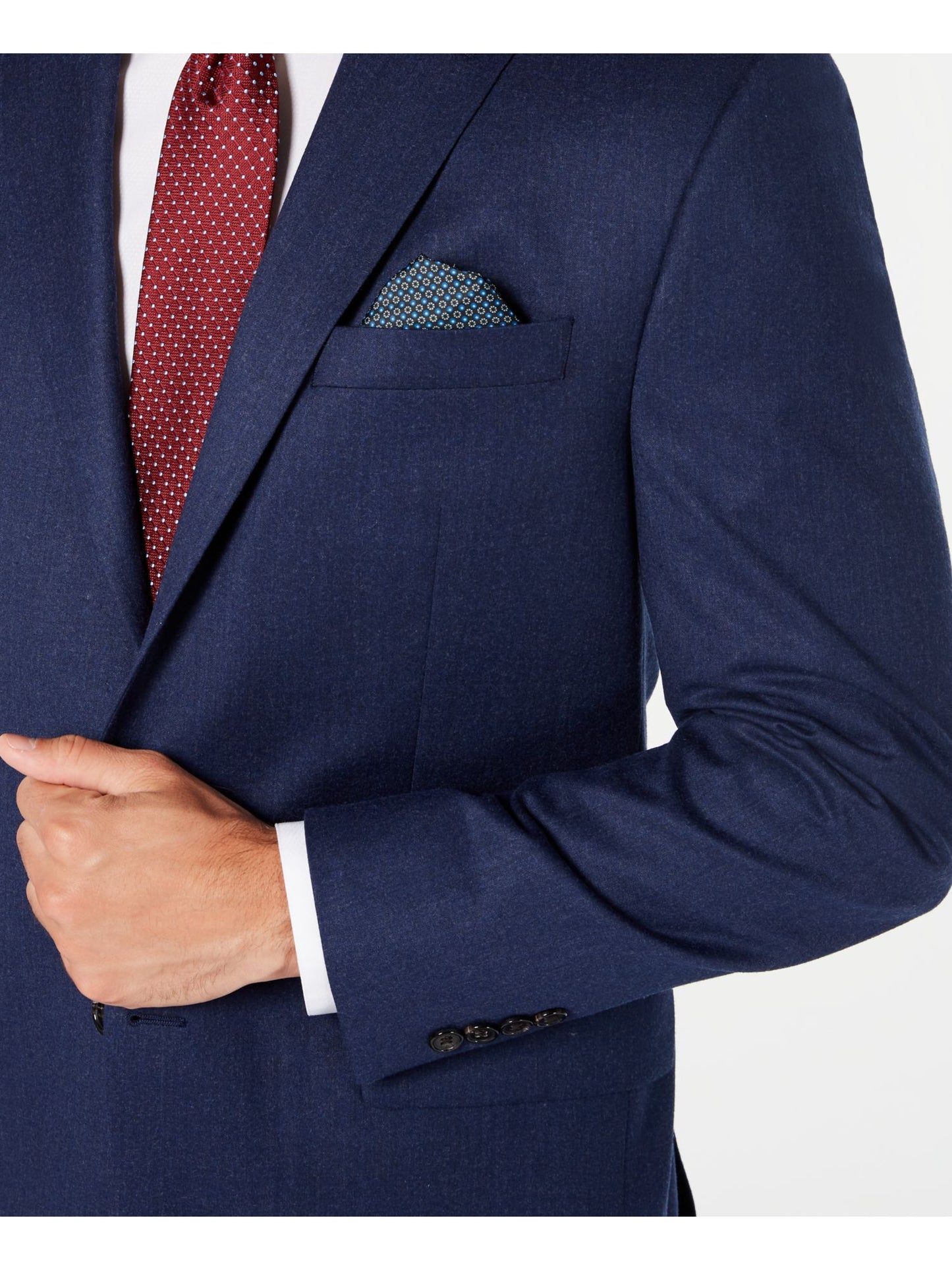 Ralph Lauren Men's Single Breasted Heather Blazer Blue Size 46