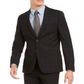 Calvin Klein Men's Skinny Fit Infinite Stretch Plaid Suit Separate Jacket Black Size 44