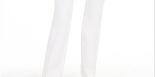 Alfani Women's High Waist Belted Straight Leg Pants White Size 14