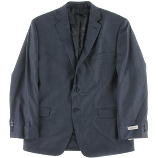 Calvin Klein Men's Wool Slim Fit Two Button Suit Jacket Blue Size 44