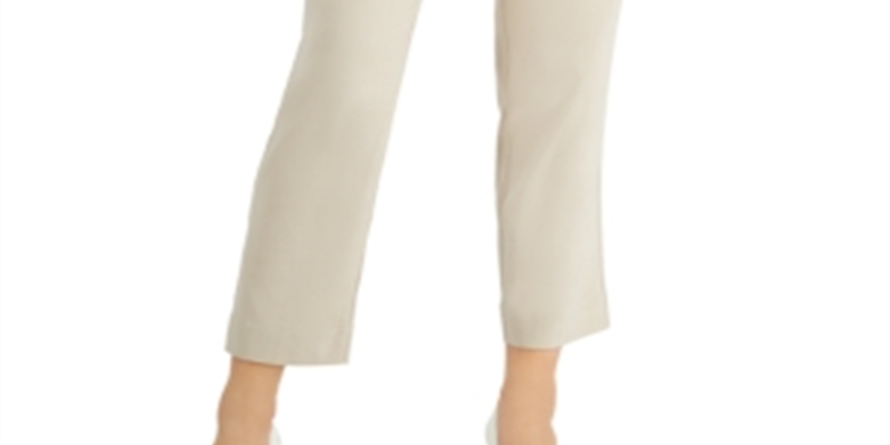 Alfani Women's Pleat Front Slim Leg Ankle Pants Brown Size XX-Large