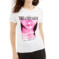 Guess Women's Heart Breaker Cotton Graphic T-Shirt White Size Large