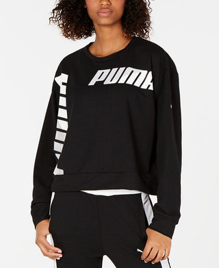 Puma Women's Modern Sport Logo Sweatshirt Black Size Large