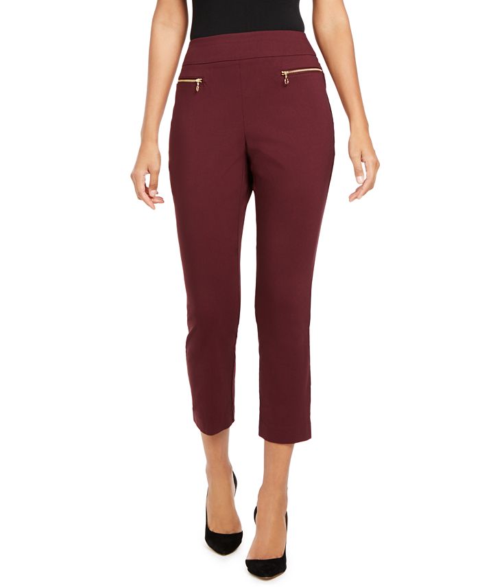 INC International Concepts Women's Capri Pants Red Size 6