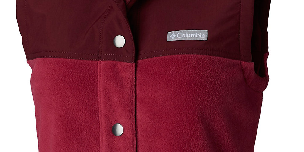 Columbia Women's Benton Springs Overlay Fleece Vest Purple Size Small