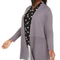 Anne Klein Women's Plus Waist Seam Long Cardigan Sweater Gray Size 2X