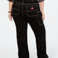 Dickies Women's Trendy Carpenter Pants Black Size 20