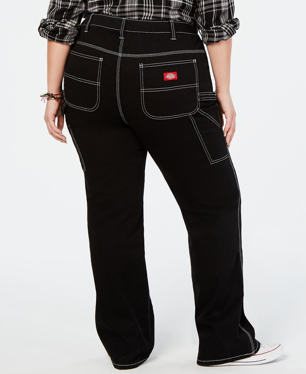 Dickies Women's Trendy Carpenter Pants Black Size 20