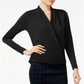 Alfani Women's Ls Knit Blouse Black Size Large