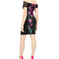 Guess Women's Embroidered Off Shoulder Dress Black Size 8