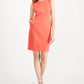 Anne Klein Women's Twill Sheath Dress Orange Size 12